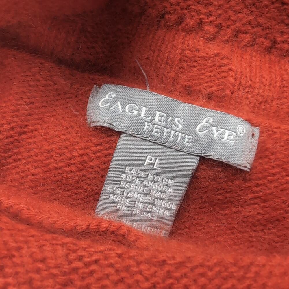 Eagles Eye Sweater Women Large Petite Bronze Wool Blend Mom Casual Pullover - Picture 5 of 6